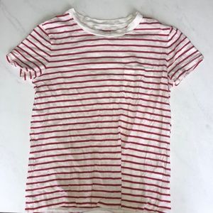 Red and white striped shirt